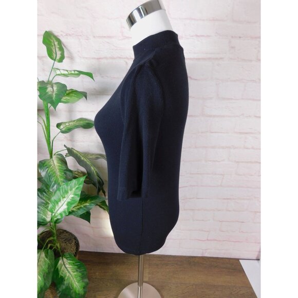 Truth Republic S Black Ribbed Mock Neck Top - Picture 5 of 11